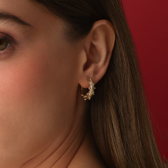 Taşlı Galaxy Küpe - Rayna (1)