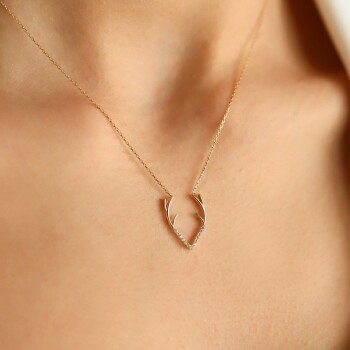 Taşlı Geyik Kolye - Alen