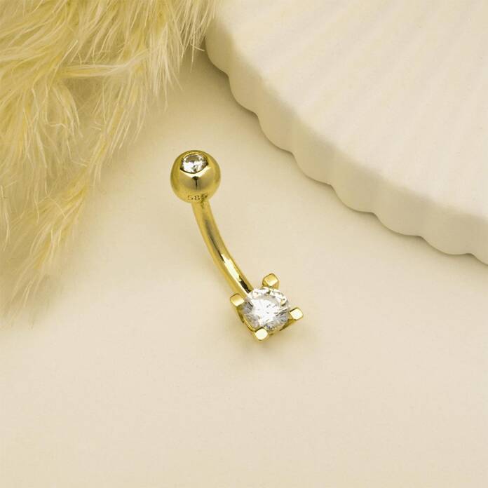 Taşlı Göbek Piercing - 2