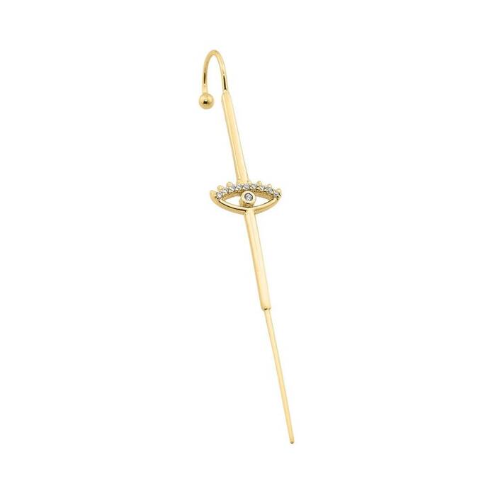 Taşlı Göz Hook Baston Küpe - 1