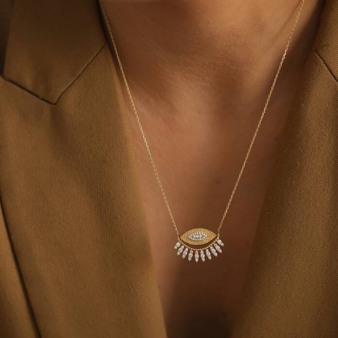 Taşlı Göz Kolye - 1