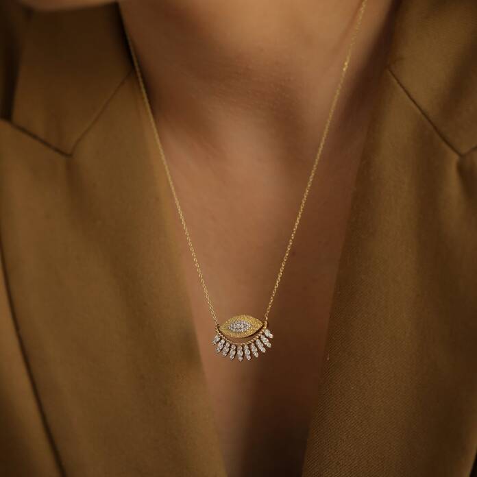 Taşlı Göz Kolye - 2