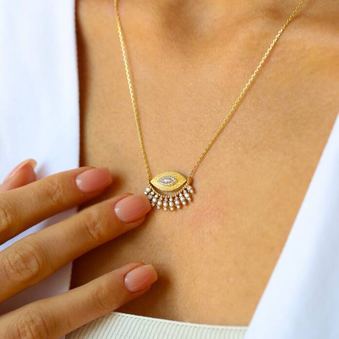 Taşlı Göz Kolye - 4