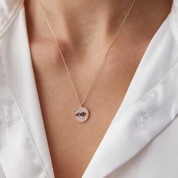 Taşlı Göz Kolye - Rayna