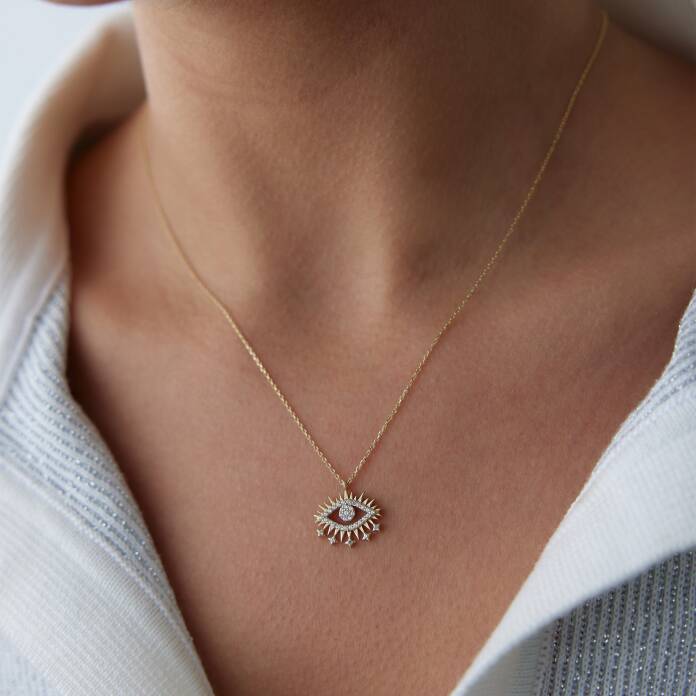 Taşlı Göz Kolye - 1