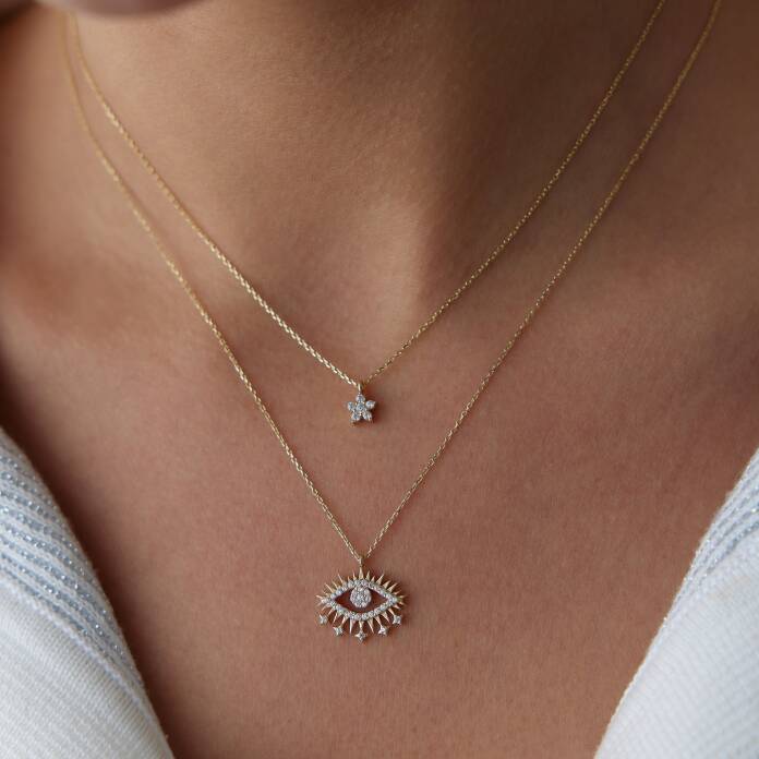 Taşlı Göz Kolye - 4