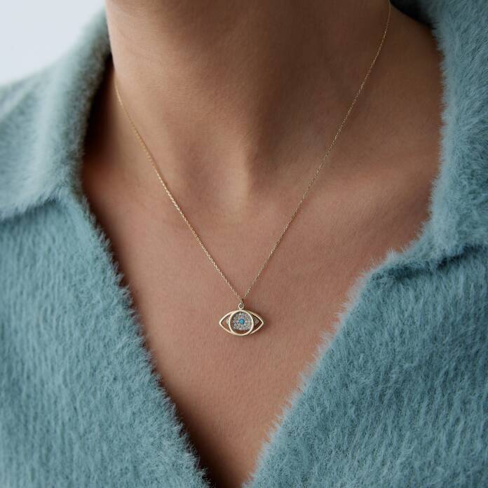 Taşlı Göz Kolye - 1