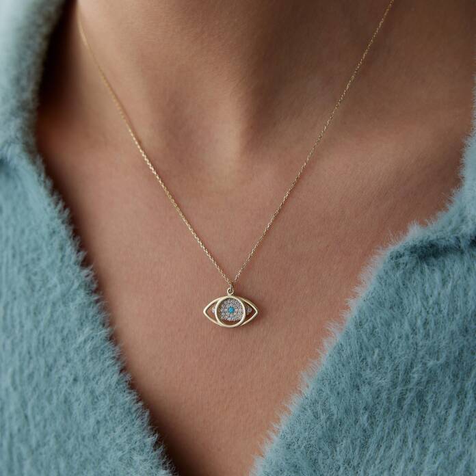 Taşlı Göz Kolye - 2