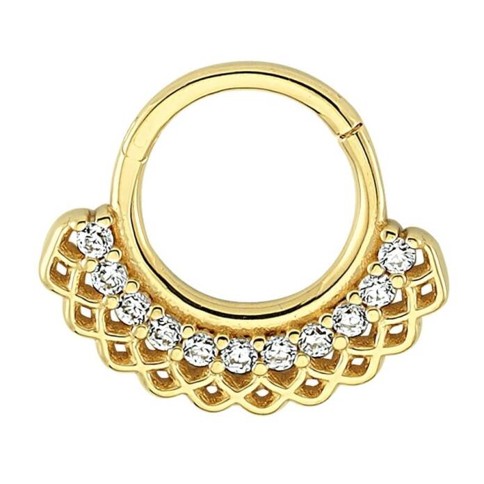 Taşlı Gözenek Helix Piercing - 1