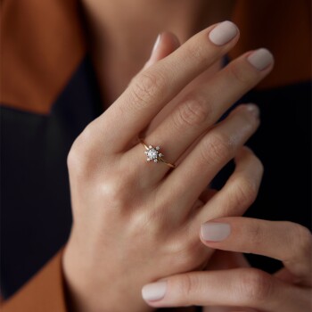 Taşlı Güneş Yüzük - Rayna