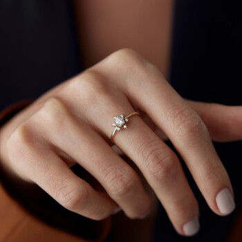 Taşlı Güneş Yüzük - Rayna (1)