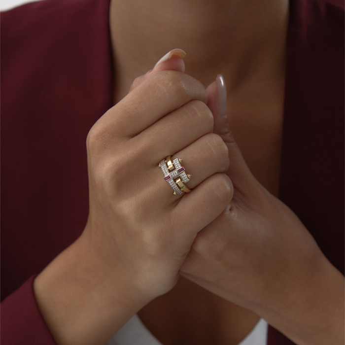 Taşlı H-Line Yüzük - Gökhan Bera (1)