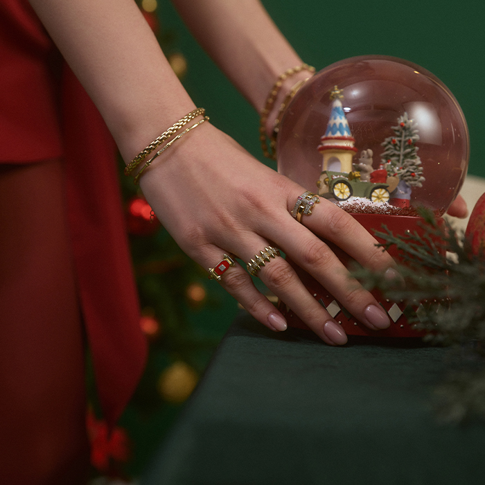 Taşlı H-Line Yüzük - 4