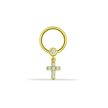 Taşlı Haç Sallantılı Helix - Dianora