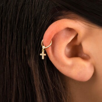 Taşlı Haç Sallantılı Helix - Dianora (1)