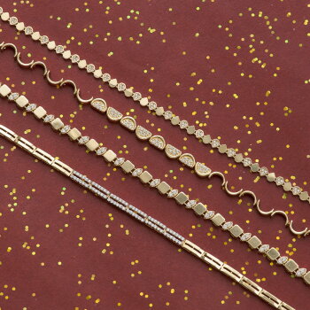 Taşlı Hailey Altın Bileklik - Cemart