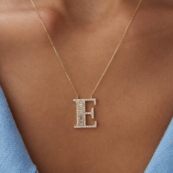 Taşlı Harf Kolye - CNR