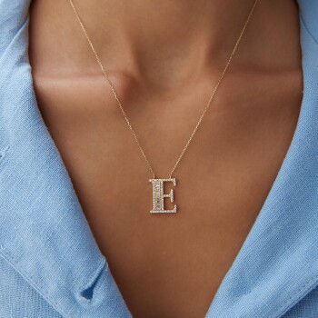 Taşlı Harf Kolye - CNR (1)