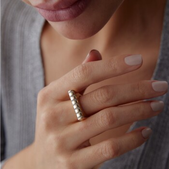 Taşlı Hat Yüzük - Özer