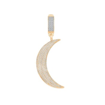 Taşlı Hilal Ay Charm - Ema