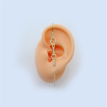 Taşlı Hook Baston Küpe - Dianora (1)