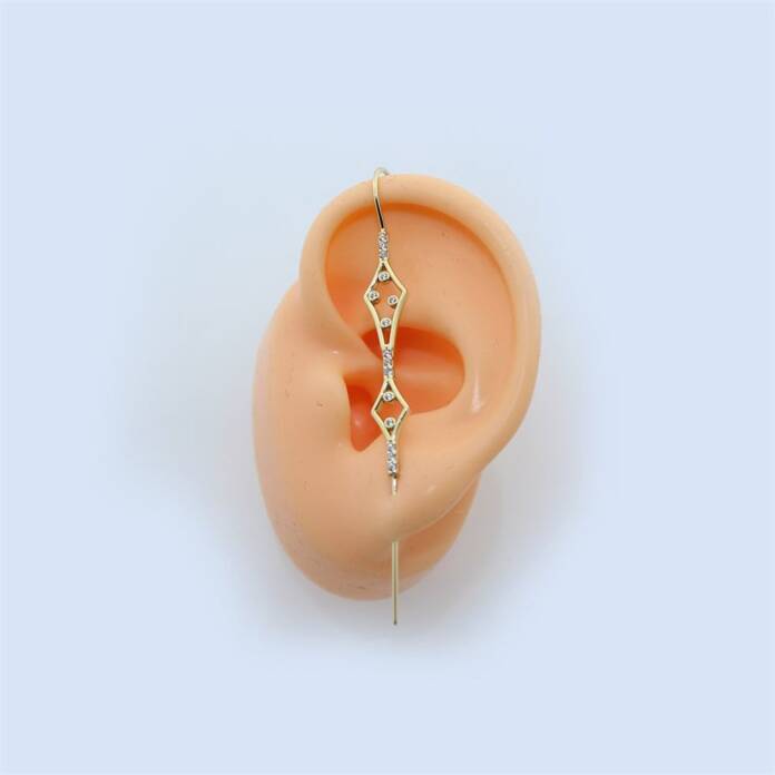 Taşlı Hook Baston Küpe - 2