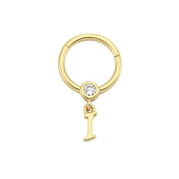 Taşlı I Harfi Sallantılı Helix Piercing - Dianora