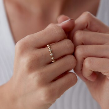 Taşlı İkiz Yüzük - Rayna