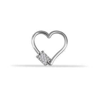 Taşlı Kalp Charm Kilidi - 3