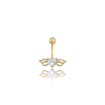 Taşlı Kanat Göbek Piercing - Koçak