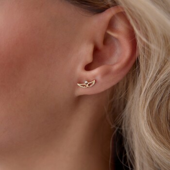 Taşlı Kanat Küpe - Gökhan Bera (1)