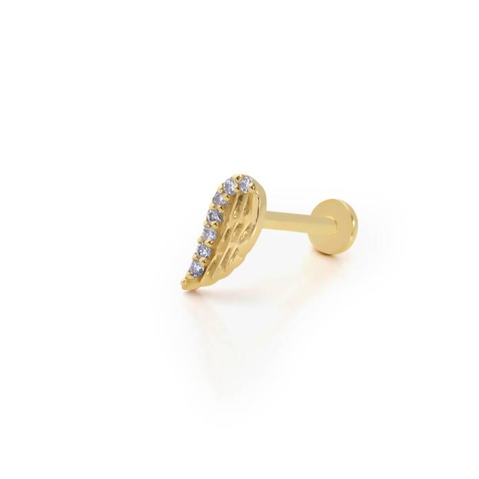 Taşlı Kanat Model Tragus Piercing - 1