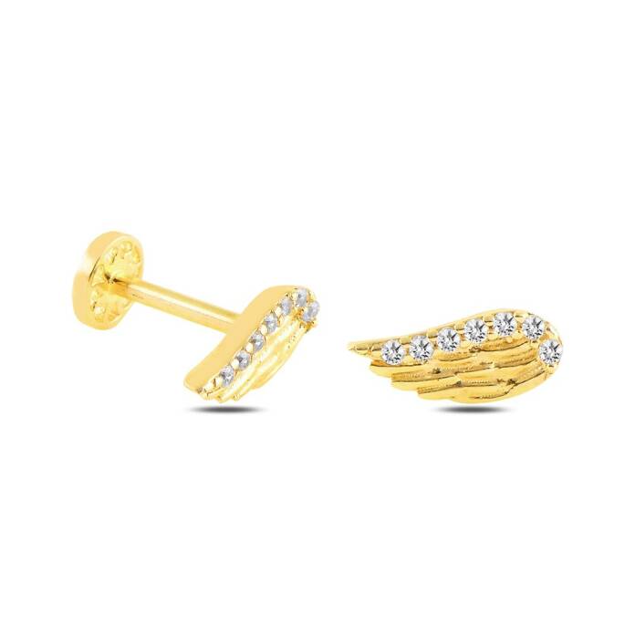 Taşlı Kanat Model Tragus Piercing - 2