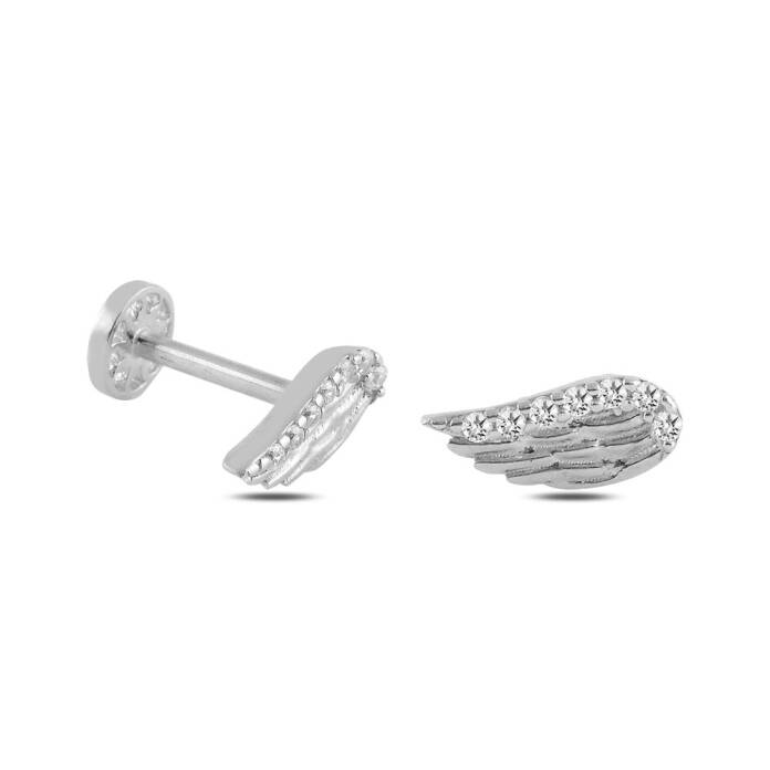 Taşlı Kanat Model Tragus Piercing - 3