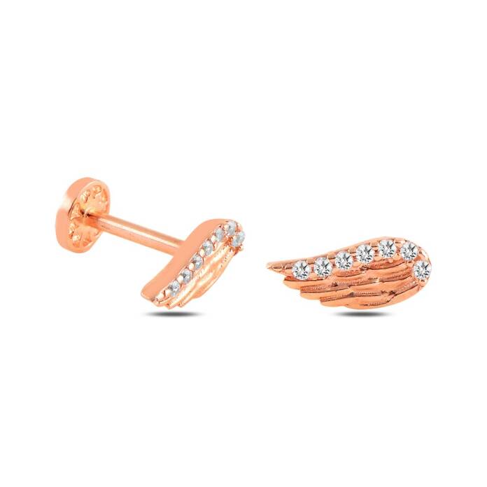 Taşlı Kanat Model Tragus Piercing - 4