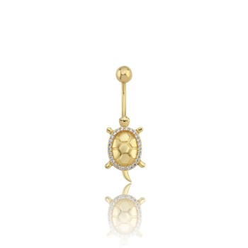 Taşlı Kaplumbağa Göbek Piercing - Koçak