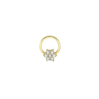 Taşlı Kar Tanesi Motifli Helix Piercing - Dianora