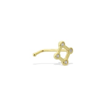 Taşlı Kare Motifli Altın Hızma - 1