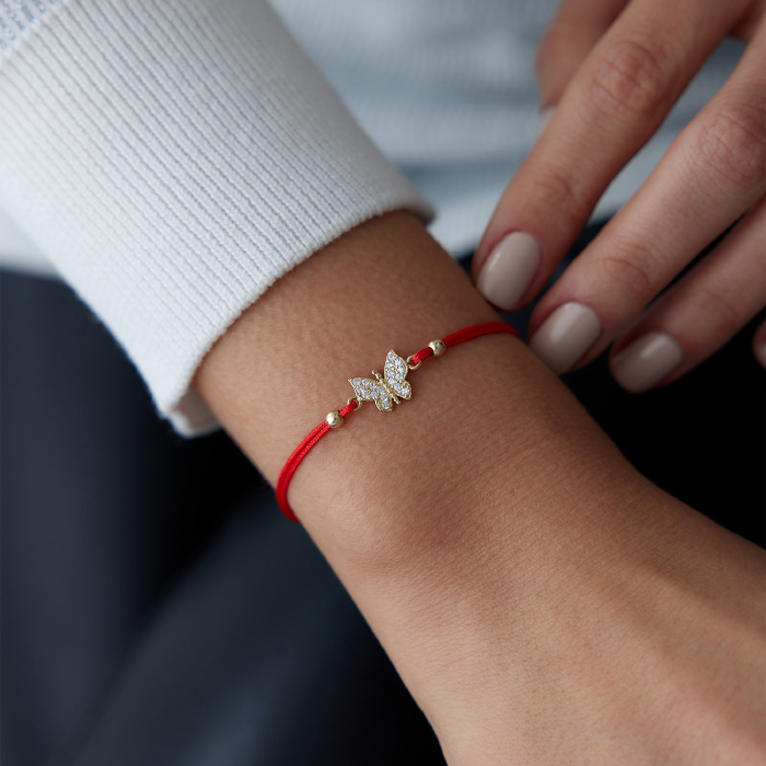 Taşlı Kelebek İpli Bileklik - Koçak