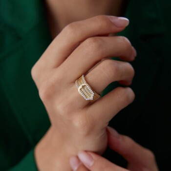 Taşlı Kemer Yüzük - Koçak