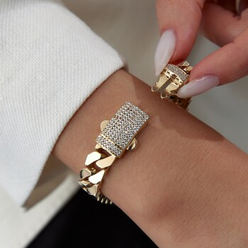 Taşlı Kilit Gurmet Bileklik - Milan (1)