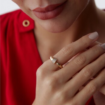 Taşlı Kilit Yüzük - Özer (1)