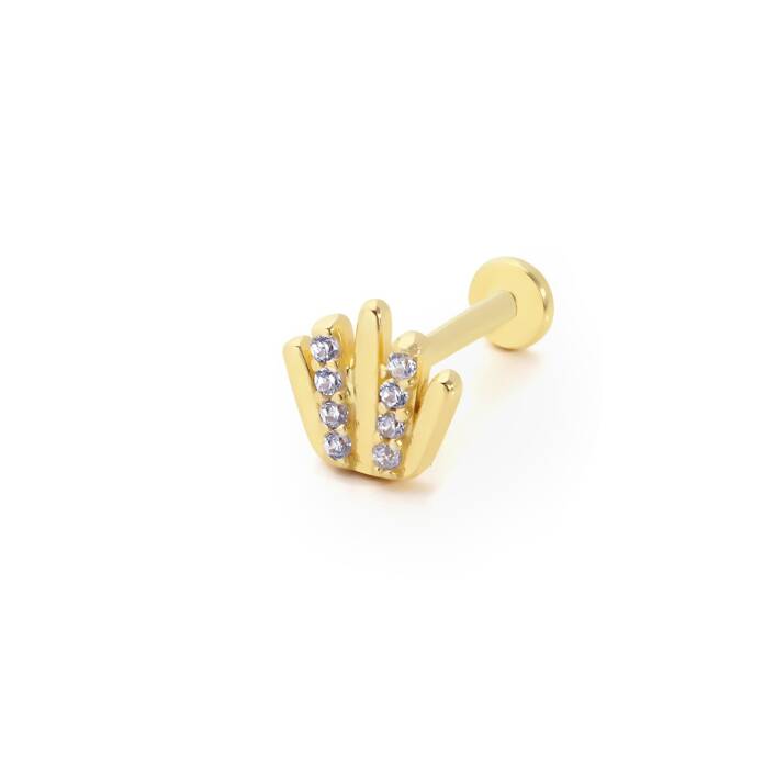 Taşlı Kirpik Model Tragus Piercing - 1