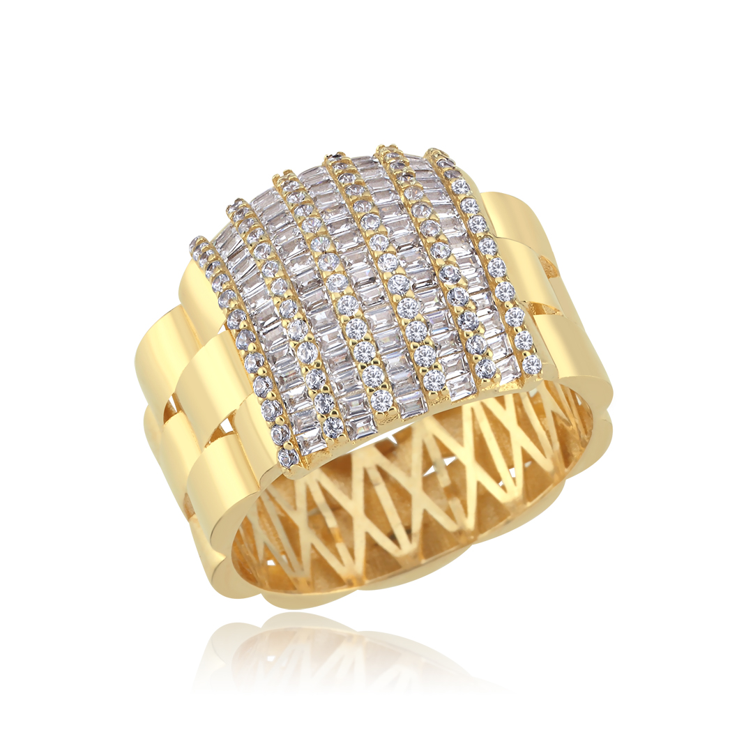 Taşlı Kordon Altın Yüzük - 1