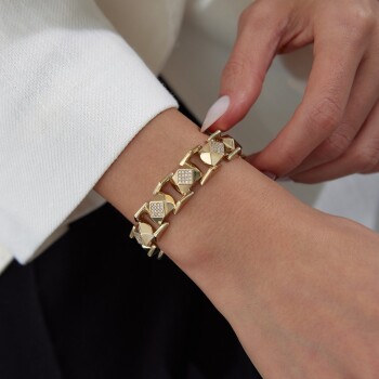 Taşlı Köşegen Bileklik - Koçak