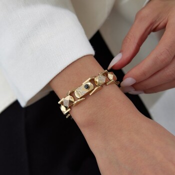 Taşlı Köşegen Bileklik - Koçak (1)