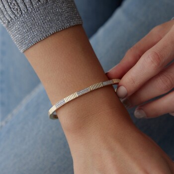 Taşlı Köşeli Elastik Kelepçe - Mazi