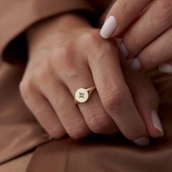 Taşlı Kutupyıldızı Şövalye Yüzük - CNR (1)