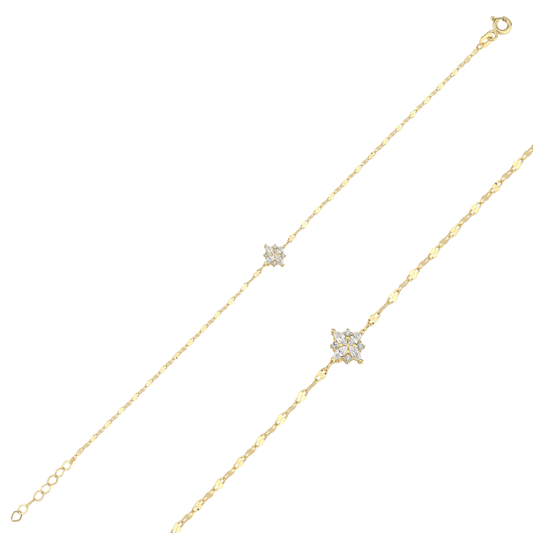 Taşlı Kuzey Yıldızı Bumerang Bileklik - 1