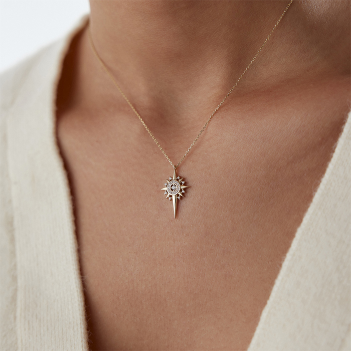 Taşlı Kuzey Yıldızı Kolye - Rayna (1)